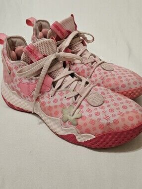 Adidas Harden Vol 6 Monogram Clear Pink Mid Basketball Shoes GW9033 Men Size 12